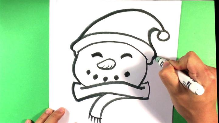 How to Draw Frosty the Snowman Face