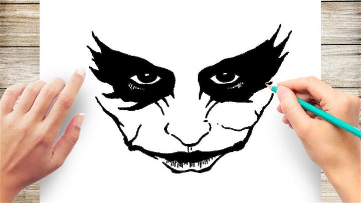 How to Draw Joker Smile Step by Step