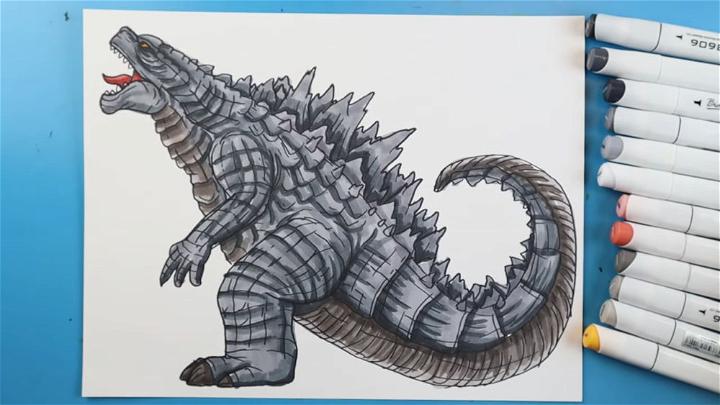 How to Draw Legendary Godzilla
