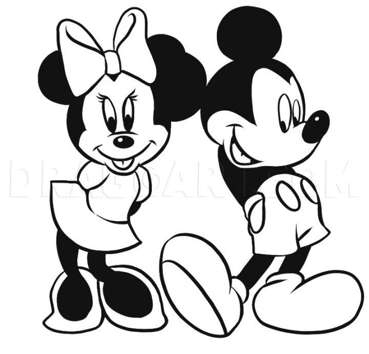 How to Draw Mickey and Minnie