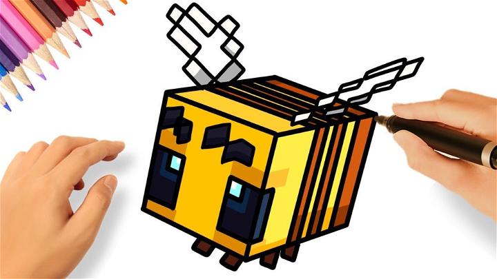 How to Draw Minecraft Bee