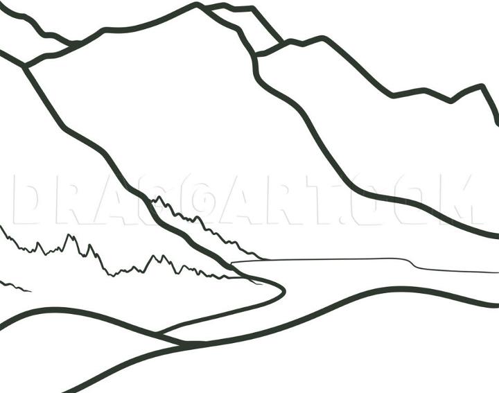 How to Draw Mountains for Kids