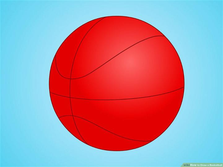 How to Draw a Basketball with Color