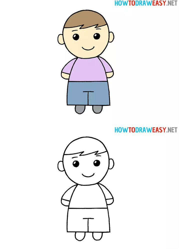 How to Draw a Boy for Kids