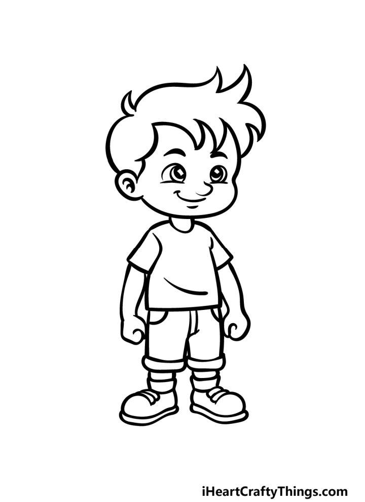 25 Easy Boy Drawing Ideas - How to Draw a Boy - Blitsy