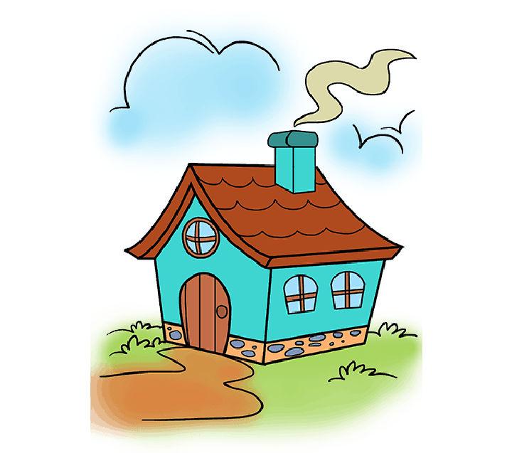 How to Draw a Cartoon House for Kids