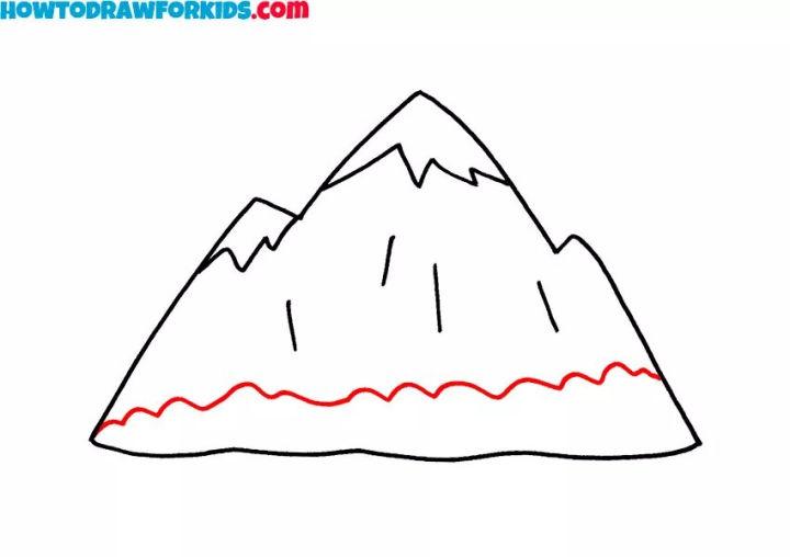 How to Draw a Cartoon Mountain