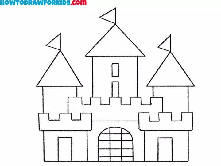 How to Draw a Castle Step by Step