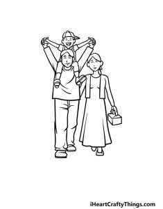 25 Easy Family Drawing Ideas - Cute Family Sketch and Art