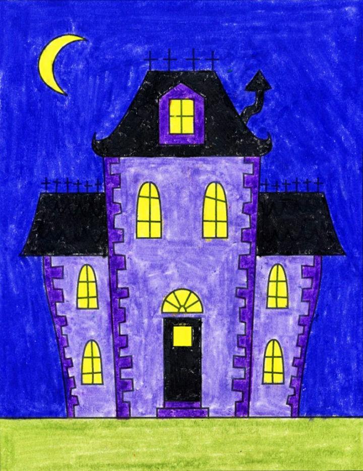 How to Draw a Haunted House
