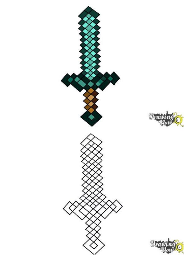 How to Draw a Minecraft Sword