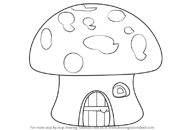 How to Draw a Mushroom House