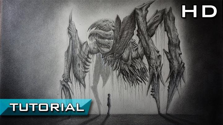 Draw a Realistic Monster with Pencil