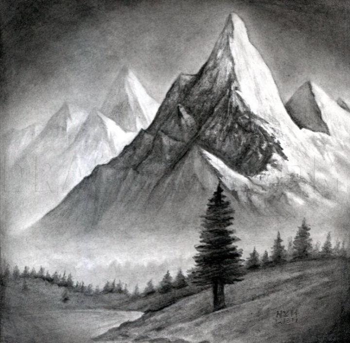How to Draw a Realistic Mountains