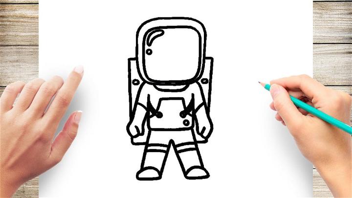 How to Draw a Small Astronaut