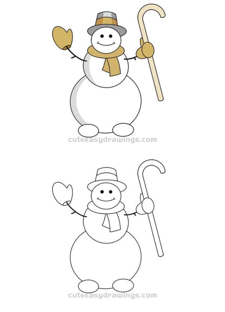 How to Draw a Snowman Gentleman