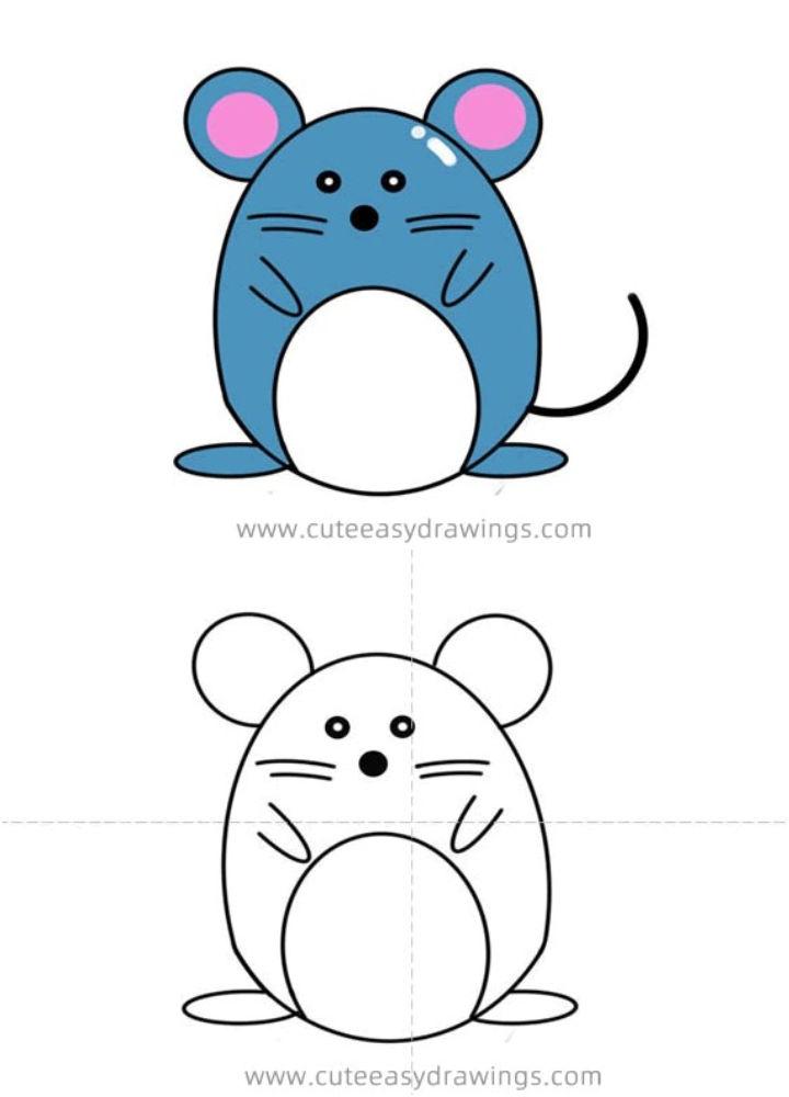 How to Draw a Standing Mouse