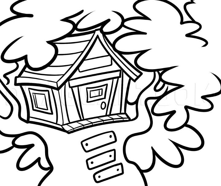 How to Draw a Treehouse