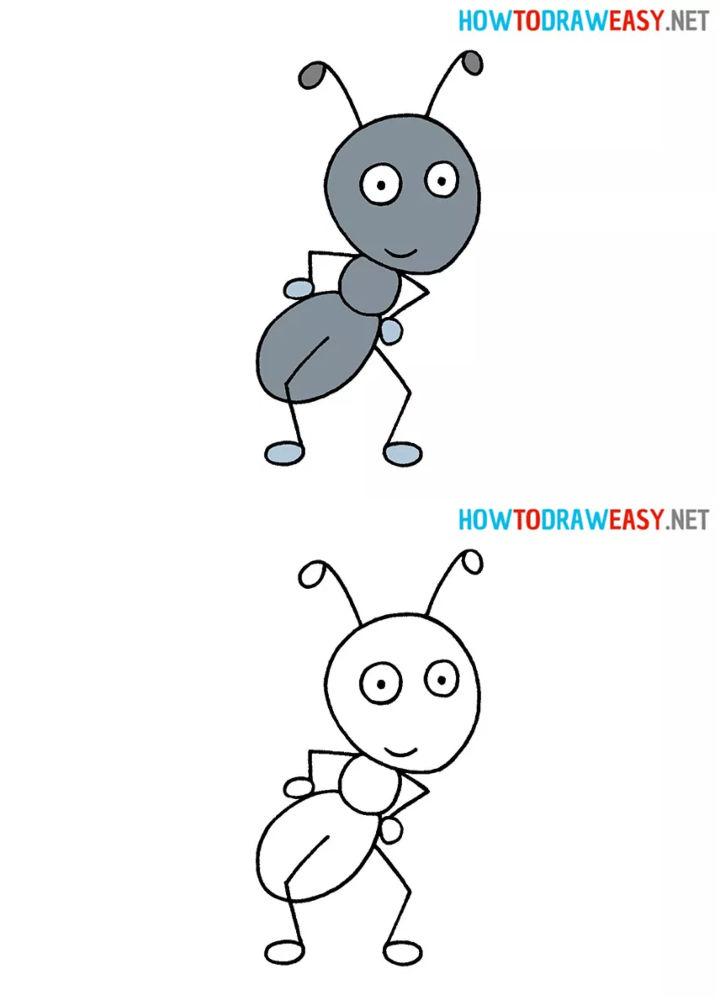 How to Draw an Ant for Kids
