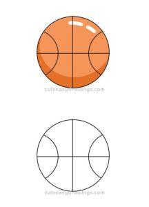 25 Easy Basketball Drawing Ideas - How to Draw a Basketball