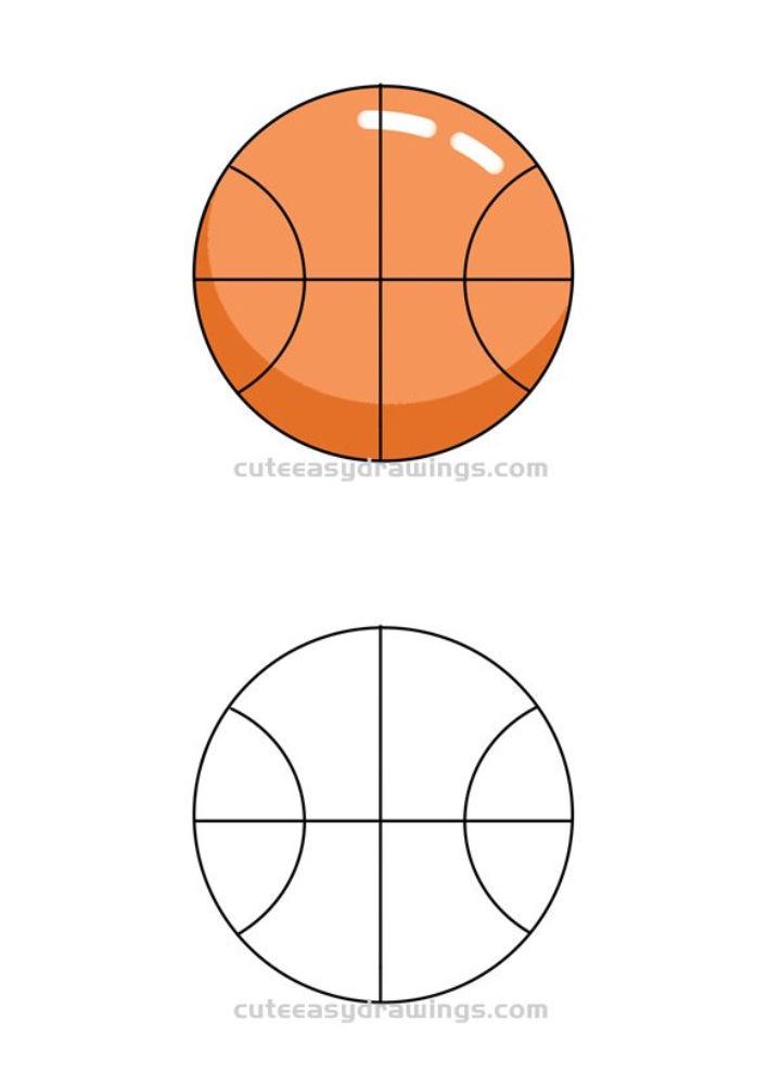 How to Draw an Orange Basketball