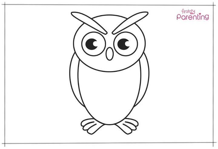 easy owl drawings for kids