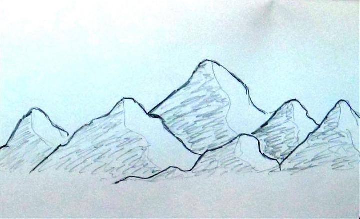 Mountains Drawing - How To Draw Mountains Step By Step