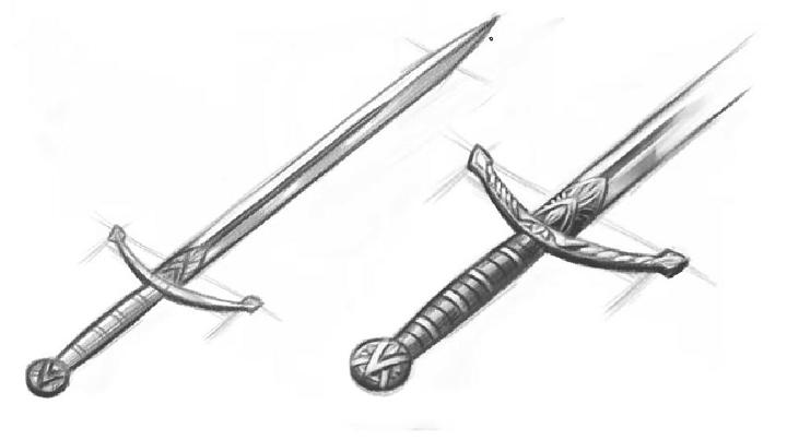 Medieval Sword Drawing