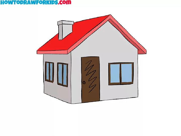 Modern 3D House Drawing