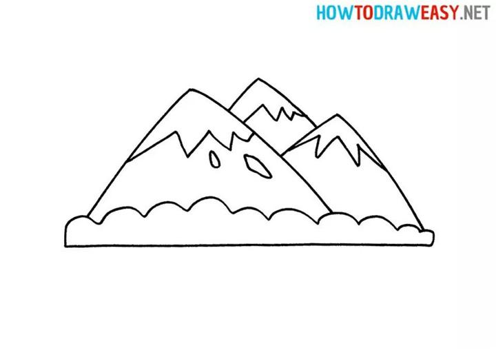 Mountain Line Drawing