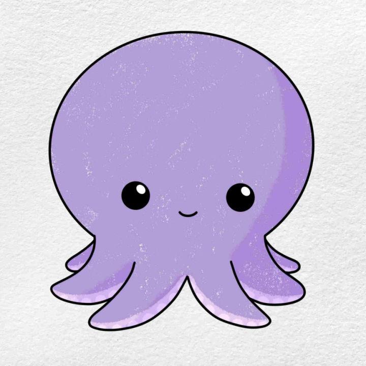Octopus Cartoon Drawing PDF Download
