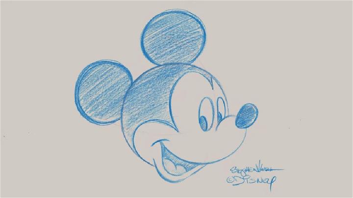 Old Mickey Mouse Drawing