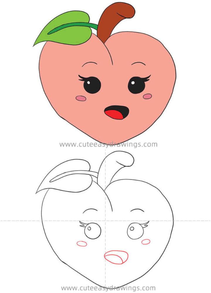 Peach Cartoon Drawing