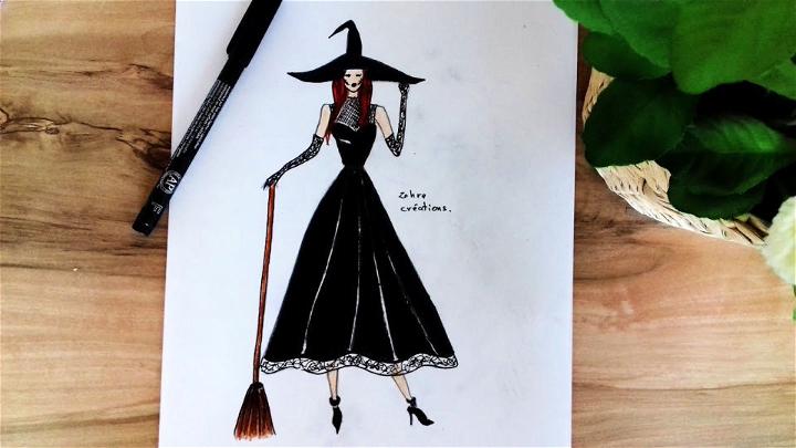 Pencil Halloween Costume Drawing