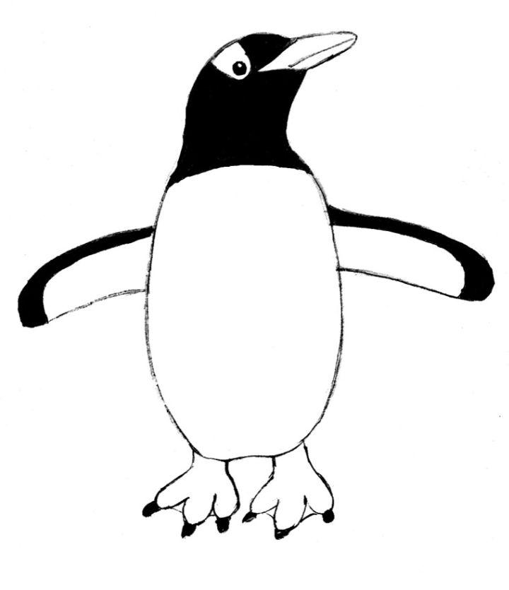Penguin Drawing Step by Step Instructions