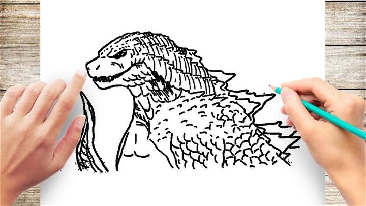 Realistic Godzilla drawing (second time posting this) hope u like it. : r/ drawing