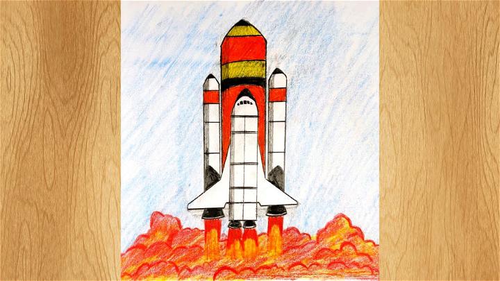 Realistic Rocket Drawing