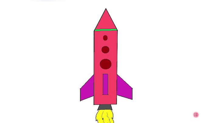 Rocket Drawing with Colors