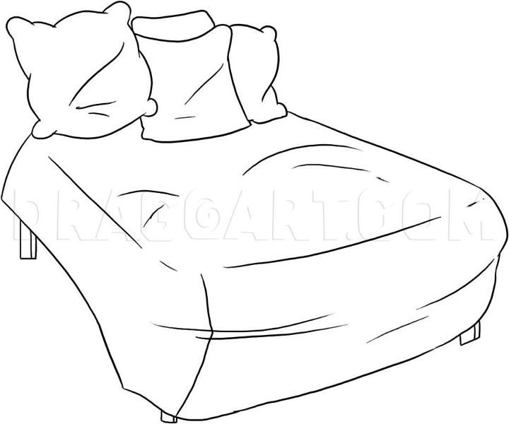 Simple Bed Drawing