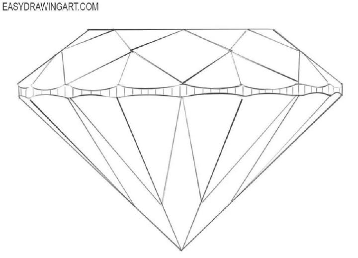 25 Easy Diamond Drawing Ideas - How to Draw