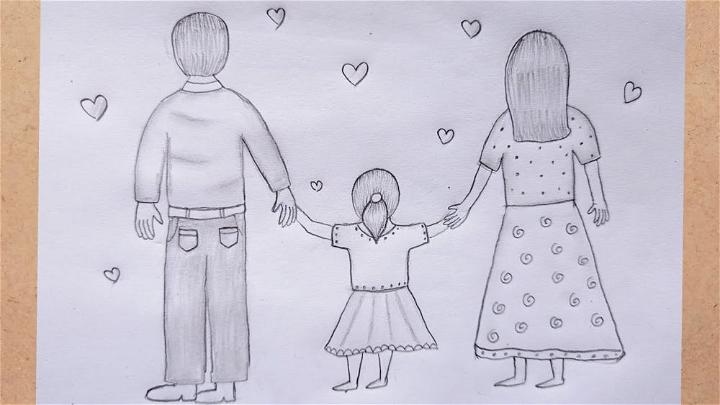 How to Draw a Family  Really Easy Drawing Tutorial