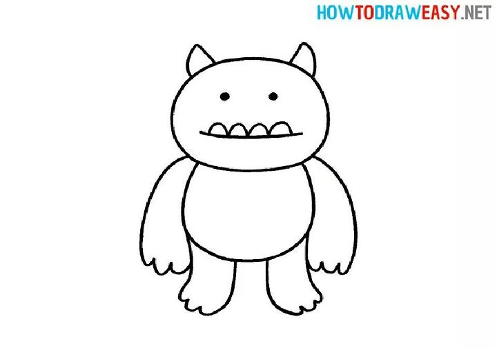 25 Easy Monster Drawing Ideas - How to Draw a Monster