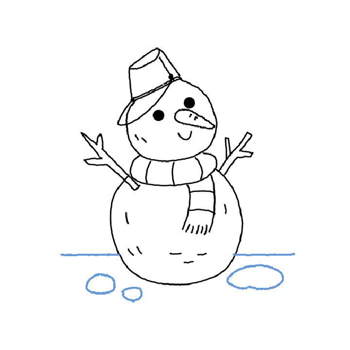 Simple Way to Draw a Snowman