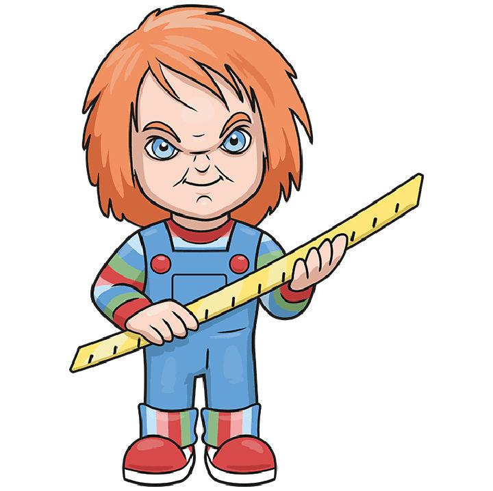 Spooky Character Chucky Drawing
