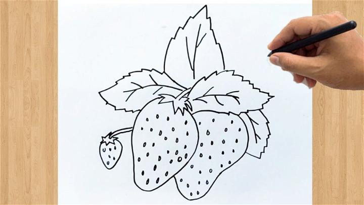 Strawberry Drawing for Beginners
