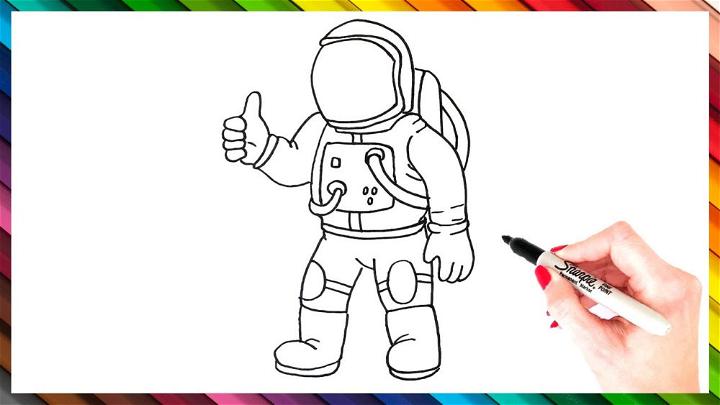 Super Easy Astronaut Drawing