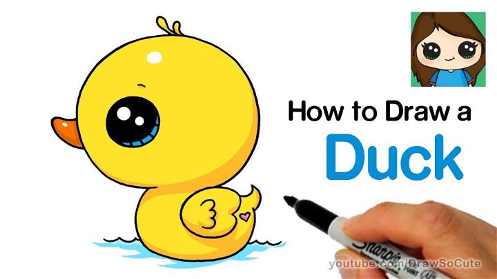 How to draw a Duck step by step | Easy drawings to draw-saigonsouth.com.vn