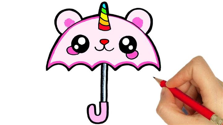Drawing Umbrella for Kids and Color Learning Page Easy Step by Step | How  to Draw an Umbrella - YouTube