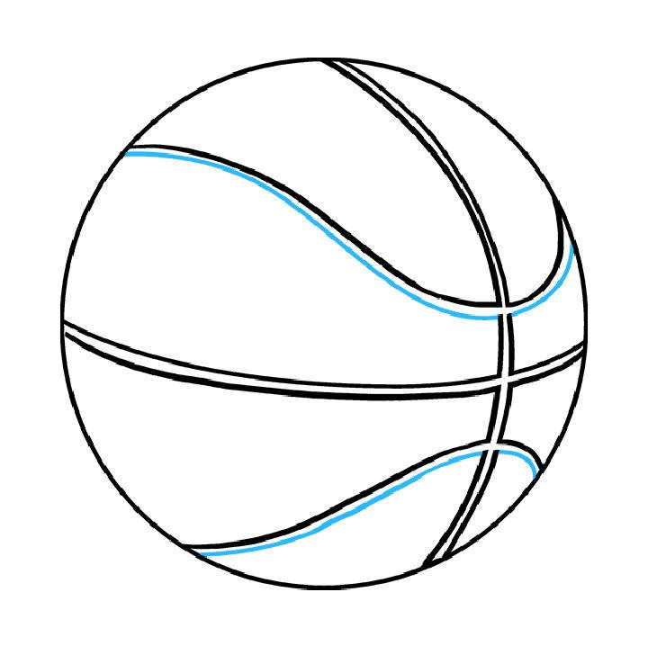 Wonderful Basketball Drawing with Easy Steps
