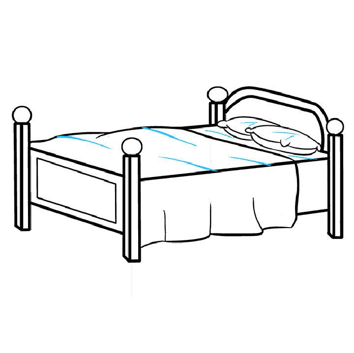 25 Easy Bed Drawing Ideas How To Draw A Bed 